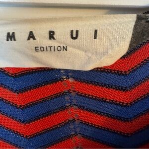 Maruie & Eve Red and Blue Chevron Dress